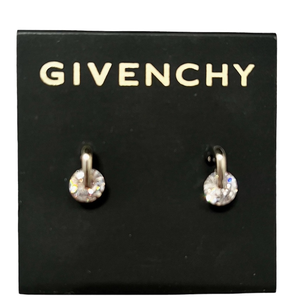 NWT Givenchy drop stud diamond like and silver earrings